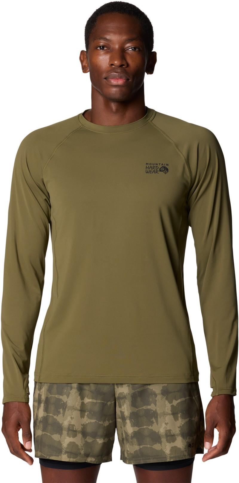 Crater Lake LS Crew - Mens - combat green 1