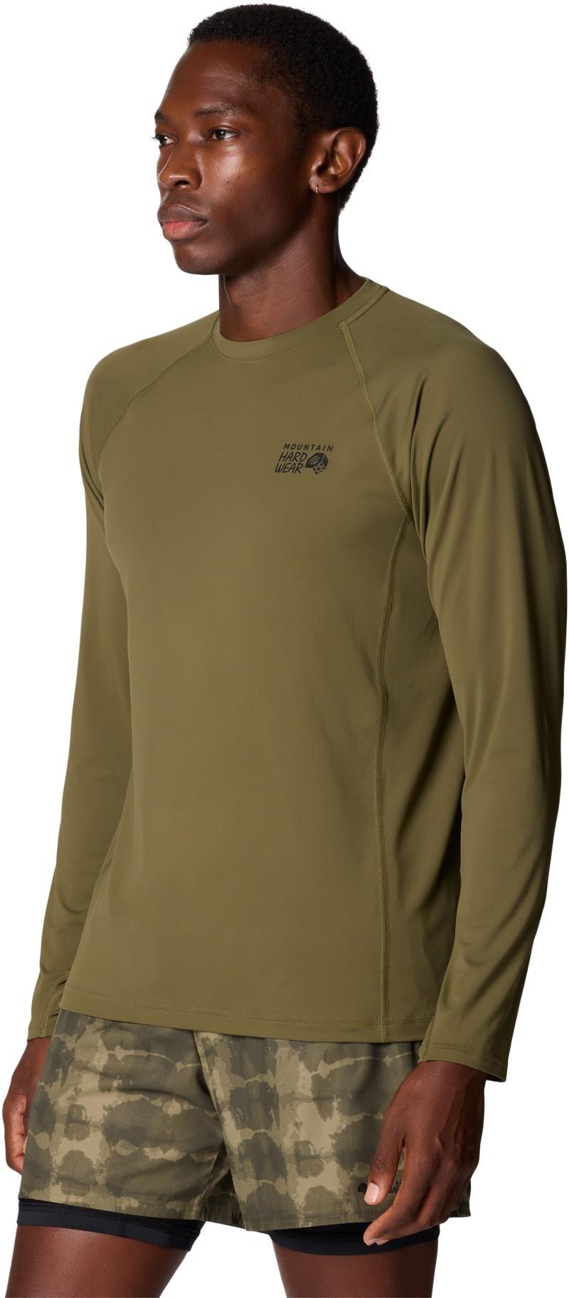 Crater Lake LS Crew - Mens - combat green 1