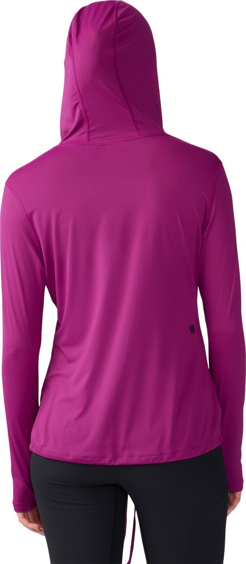Crater Lake LS Hoody, Extended - Womens - Berry Glow 2