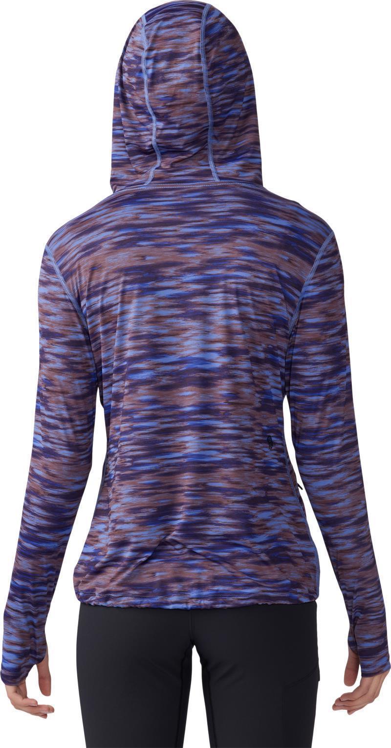 Crater Lake LS Hoody, Extended - Womens - Berry Vivid Frequency Print 1