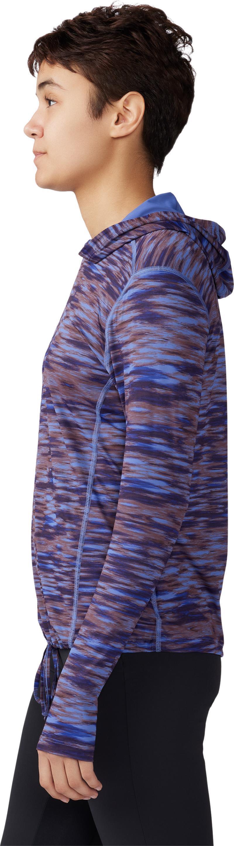 Crater Lake LS Hoody, Extended - Womens - Berry Vivid Frequency Print 3