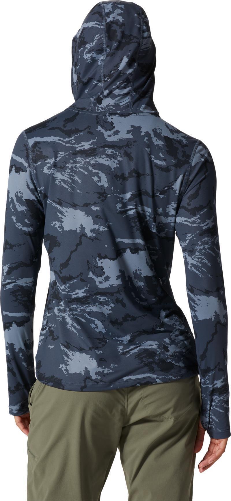 Crater Lake LS Hoody, Extended - Womens - Blue Slate Crag Camo 4
