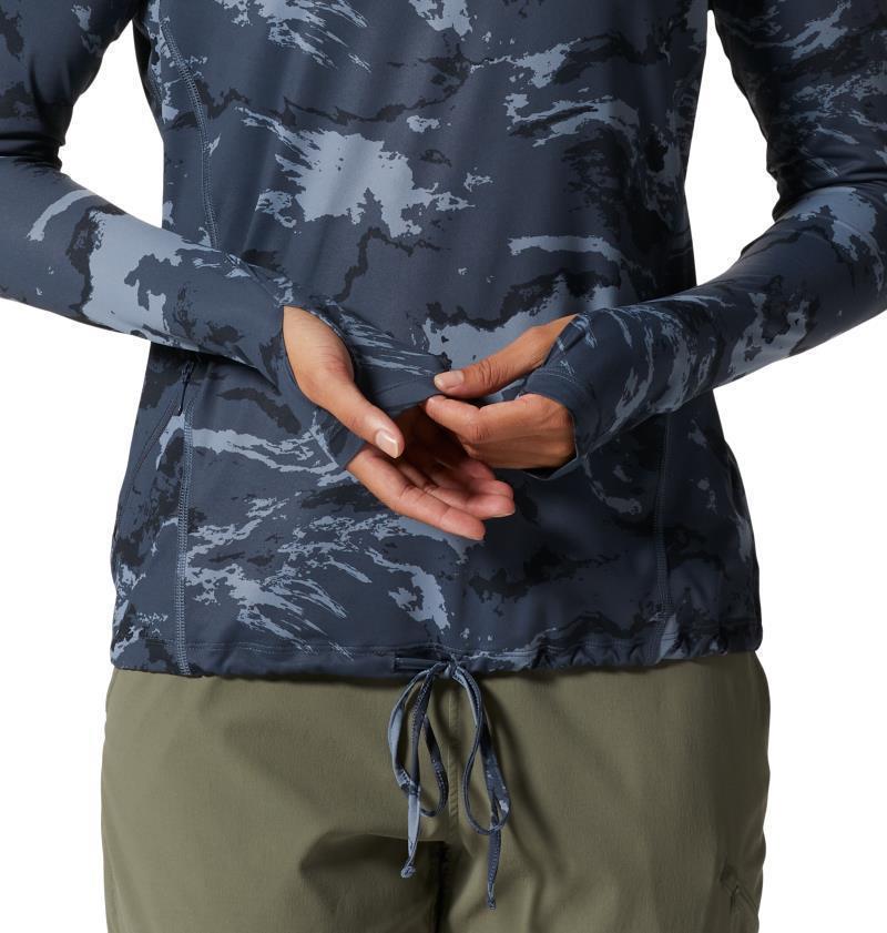 Crater Lake LS Hoody, Extended - Womens - Blue Slate Crag Camo 6