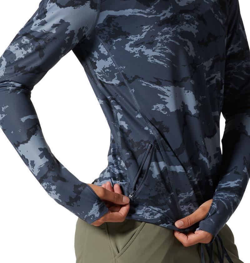 Crater Lake LS Hoody, Extended - Womens - Blue Slate Crag Camo 7
