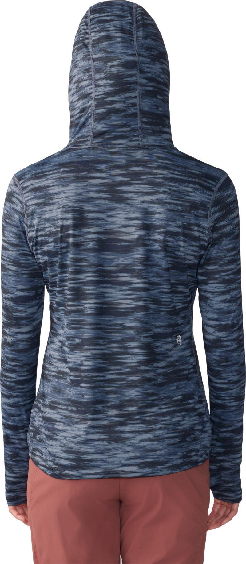 Crater Lake LS Hoody, Extended - Womens - Blue Slate Frequency Print 2