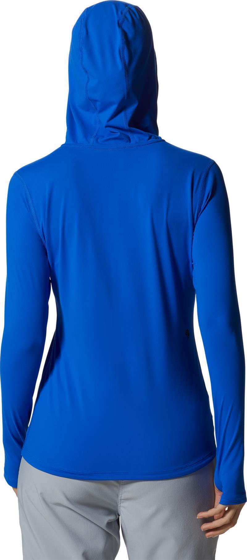 Crater Lake LS Hoody, Extended - Womens - Bright Island Blue 2