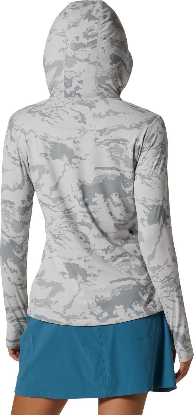 Crater Lake LS Hoody, Extended - Womens - Grey Ice Crag Camo 3