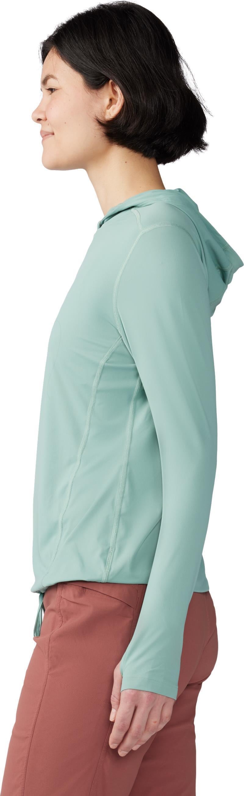 Crater Lake LS Hoody, Extended - Womens - Lichen Green 3