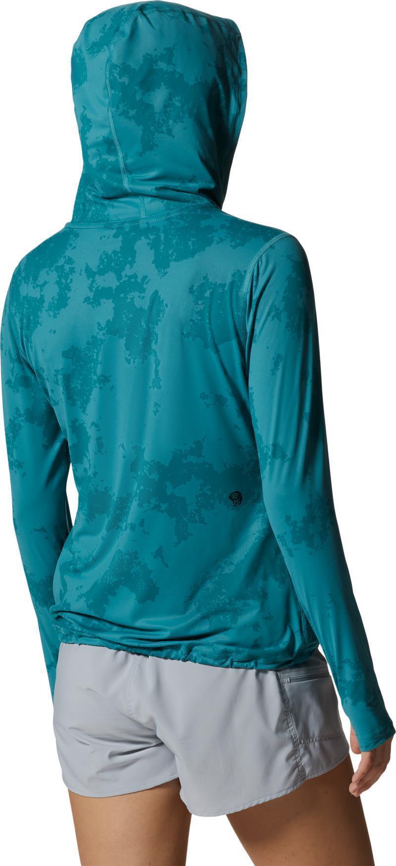 Crater Lake LS Hoody, Extended - Womens - Palisades Scatter Dye Print 2