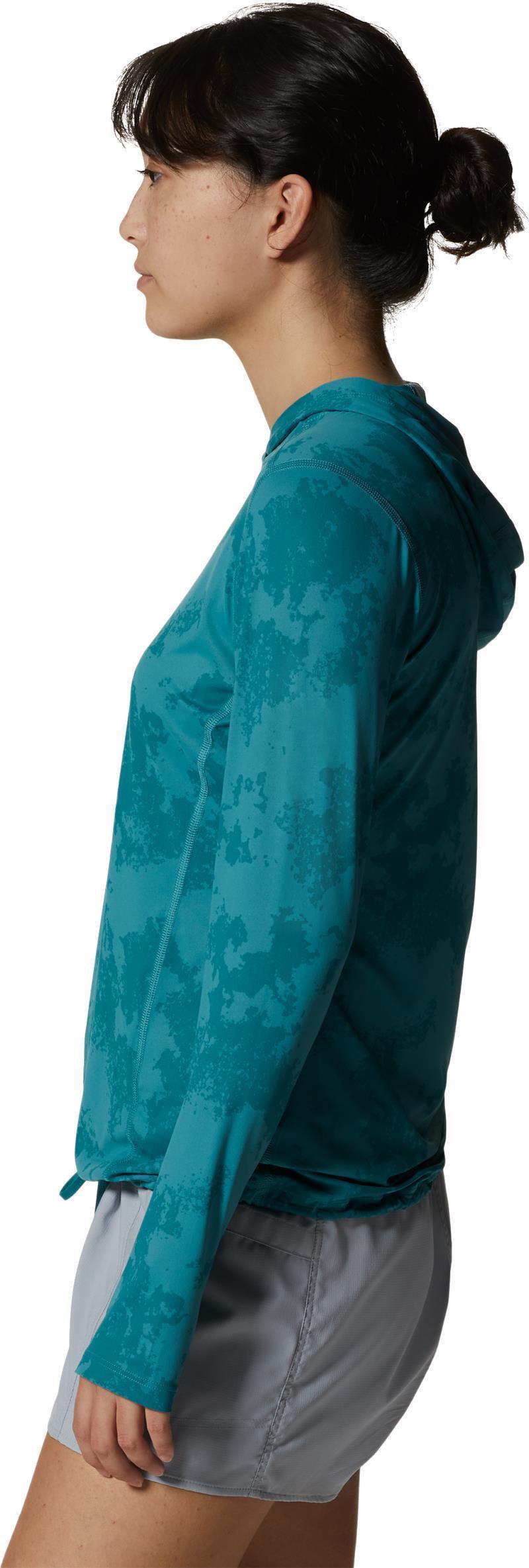 Crater Lake LS Hoody, Extended - Womens - Palisades Scatter Dye Print 3