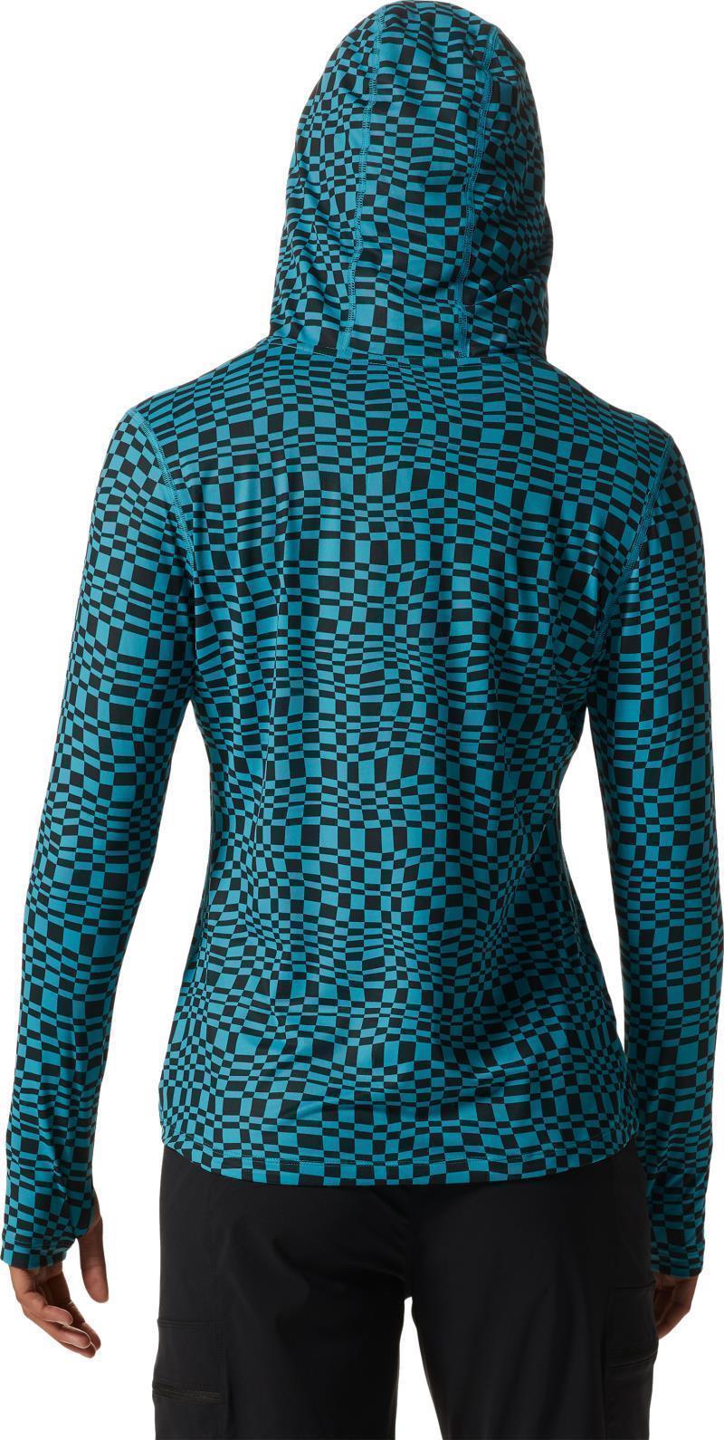 Crater Lake LS Hoody, Extended - Womens - Teton Blue Checks Print 4