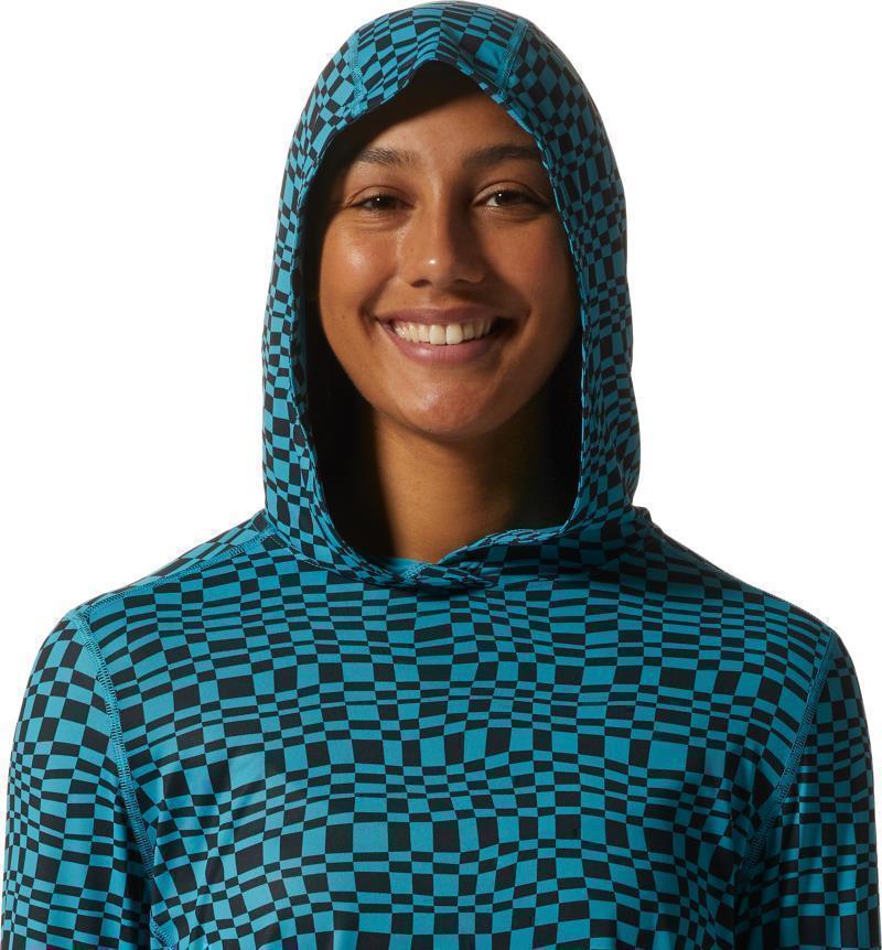 Crater Lake LS Hoody, Extended - Womens - Teton Blue Checks Print 5