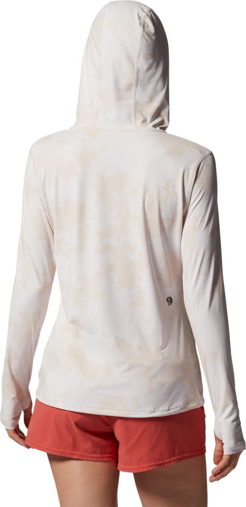 Crater Lake LS Hoody, Extended - Womens - White Sprite Scattered Dye Print 2