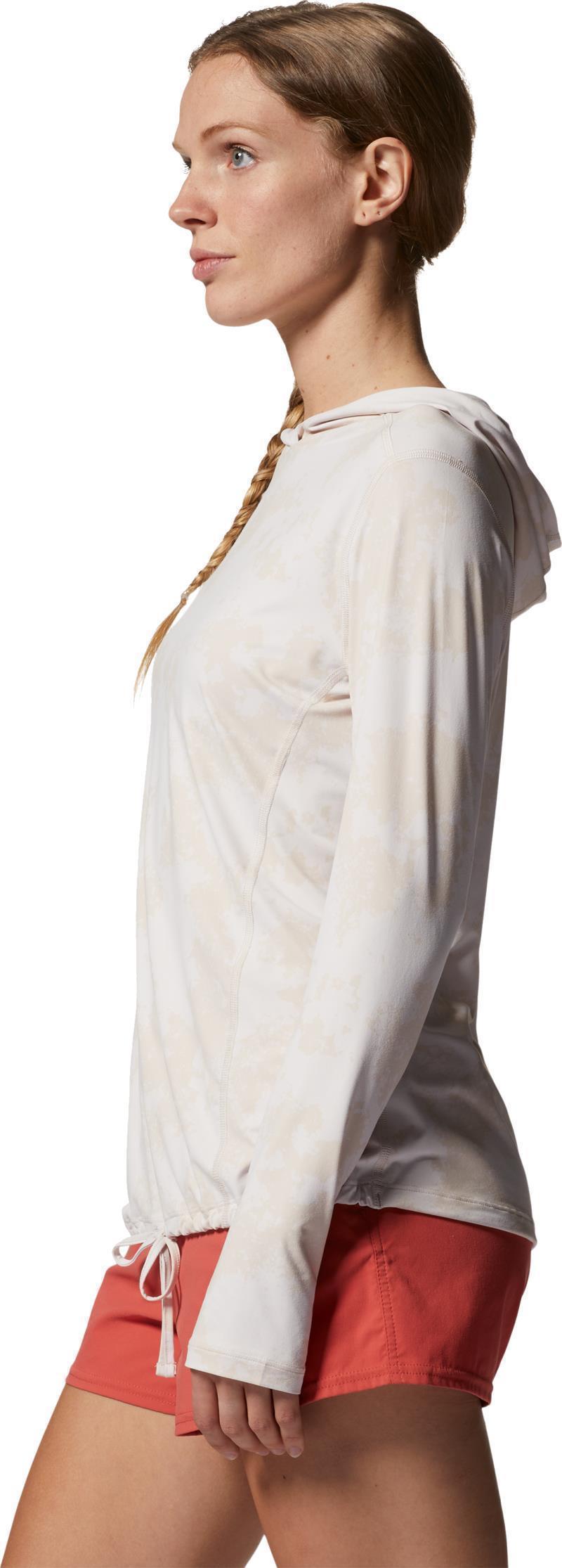 Crater Lake LS Hoody, Extended - Womens - White Sprite Scattered Dye Print 3