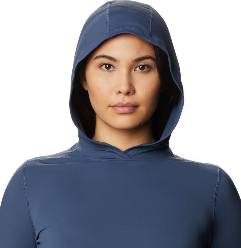 Crater Lake LS Hoody, Extended - Womens - Zinc 2