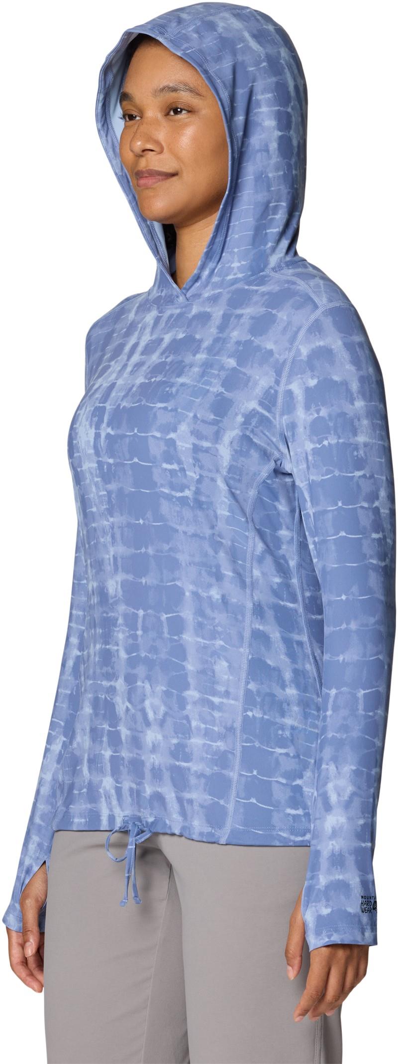 Crater Lake LS Hoody - Womens - best coast blue prismatic print 1