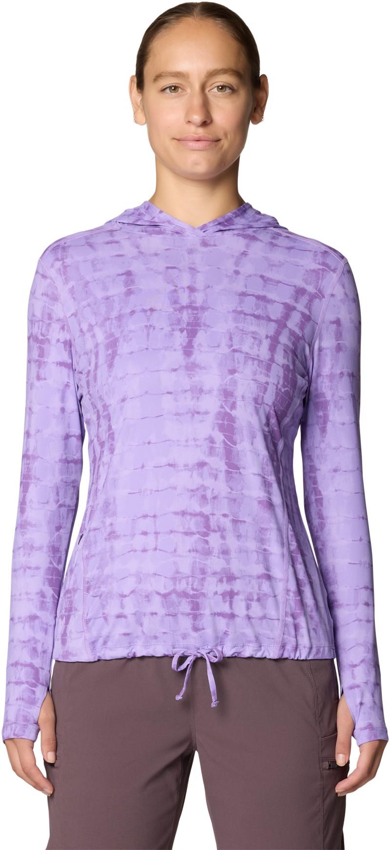 Crater Lake LS Hoody - Womens - harbor violet prismatic print 1