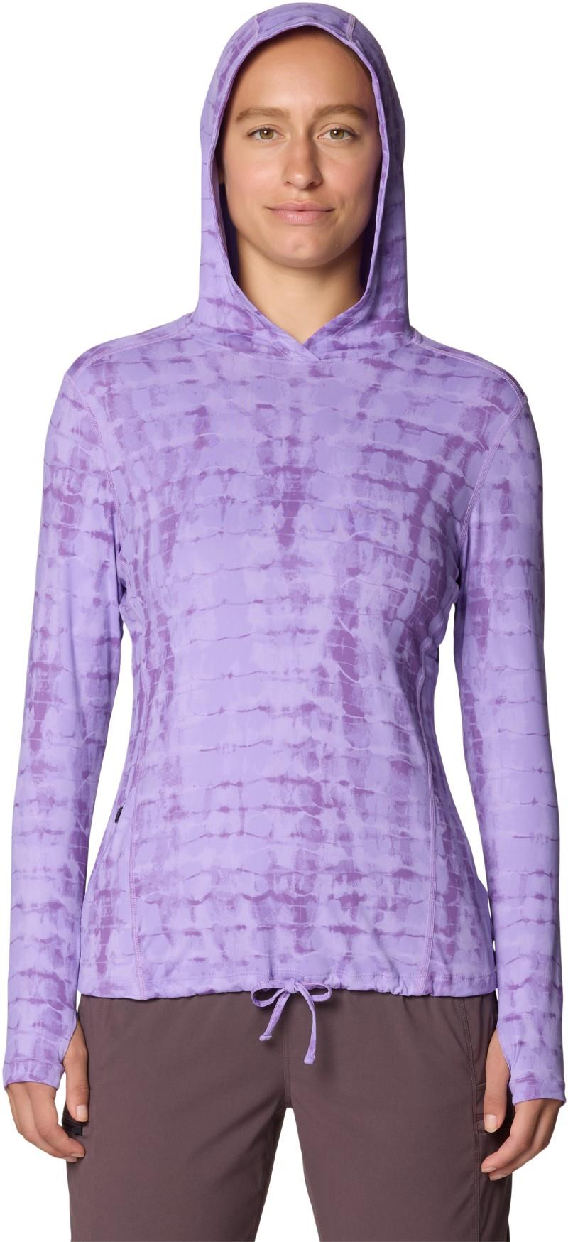 Crater Lake LS Hoody - Womens - harbor violet prismatic print 1