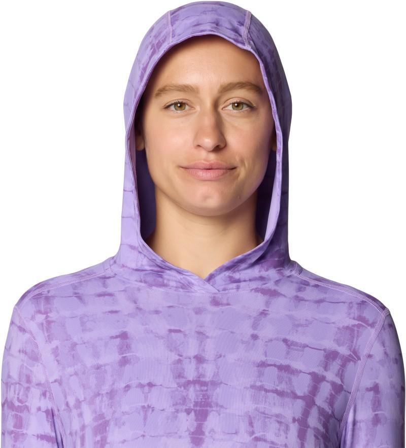 Crater Lake LS Hoody - Womens - harbor violet prismatic print 1