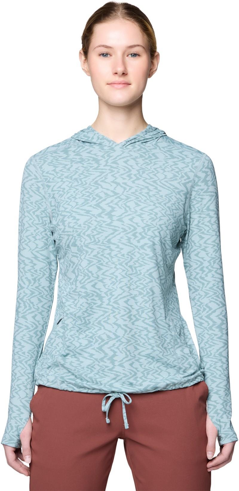 Crater Lake LS Hoody - Womens - ice shadow peaks print 1