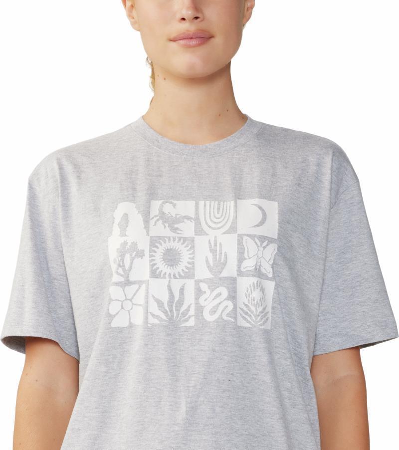 Desert Check Boxy SS - Womens - Hardwear Grey Heather 4