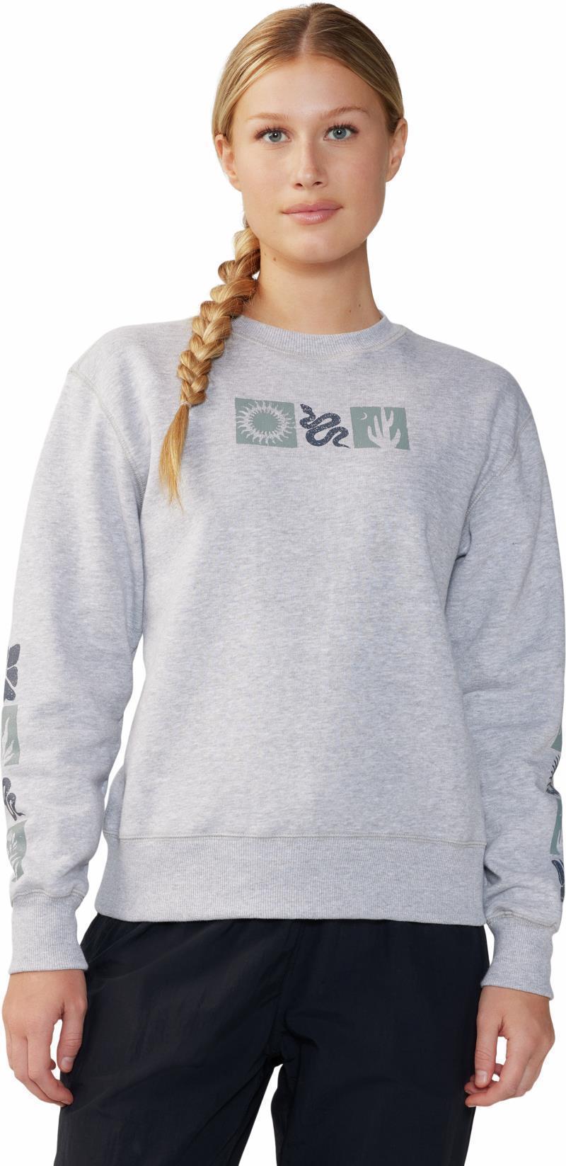 Desert Check Pullover Crew - Womens - Hardwear Grey Heather 1