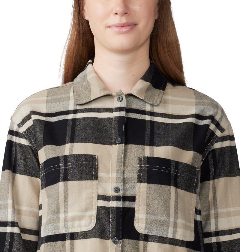 Dolores Flannel LS Shirt - Womens - Oyster Shell 6