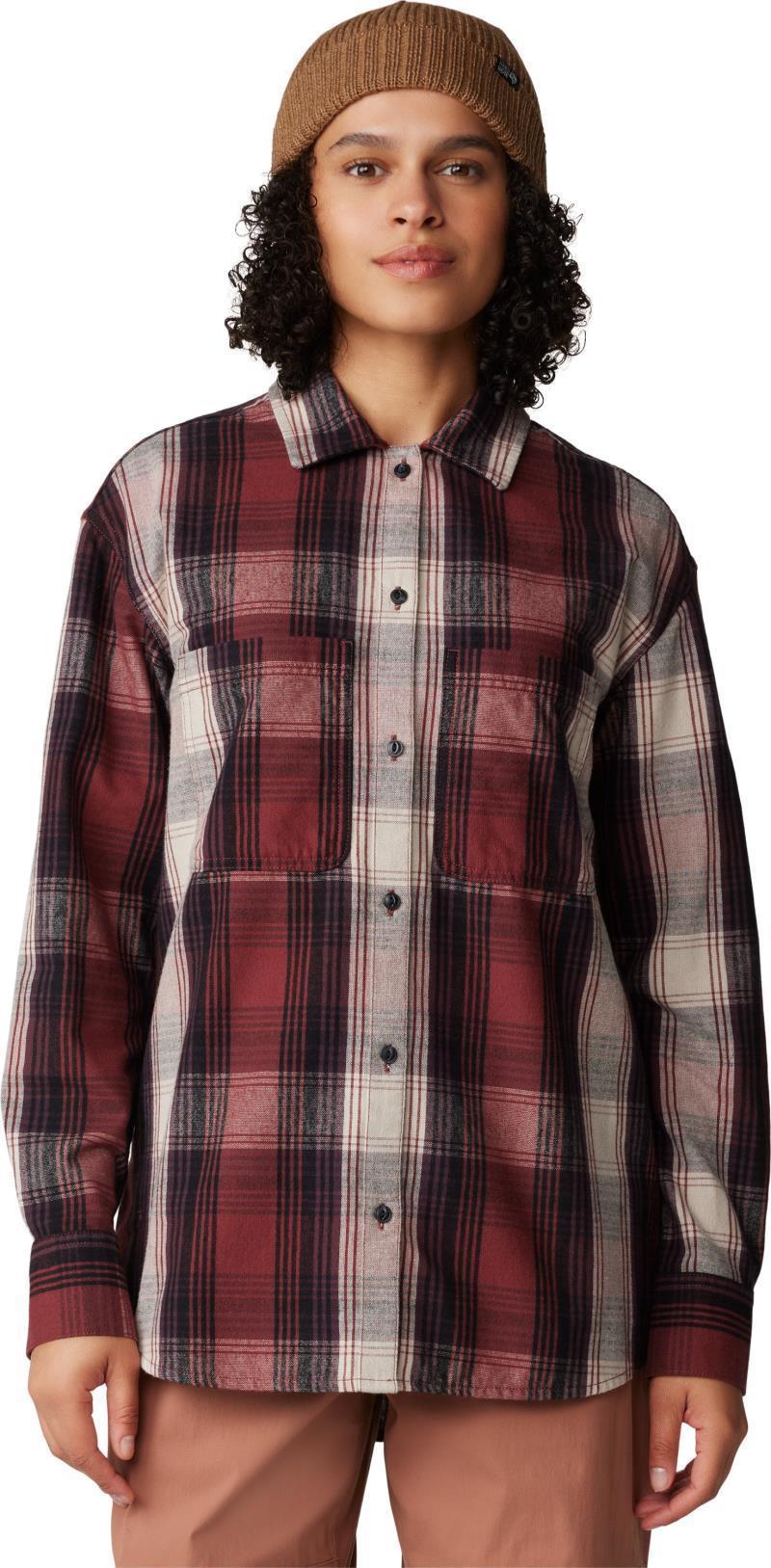 Dolores Flannel LS Shirt - Womens - Pluot Starlights Plaid 3