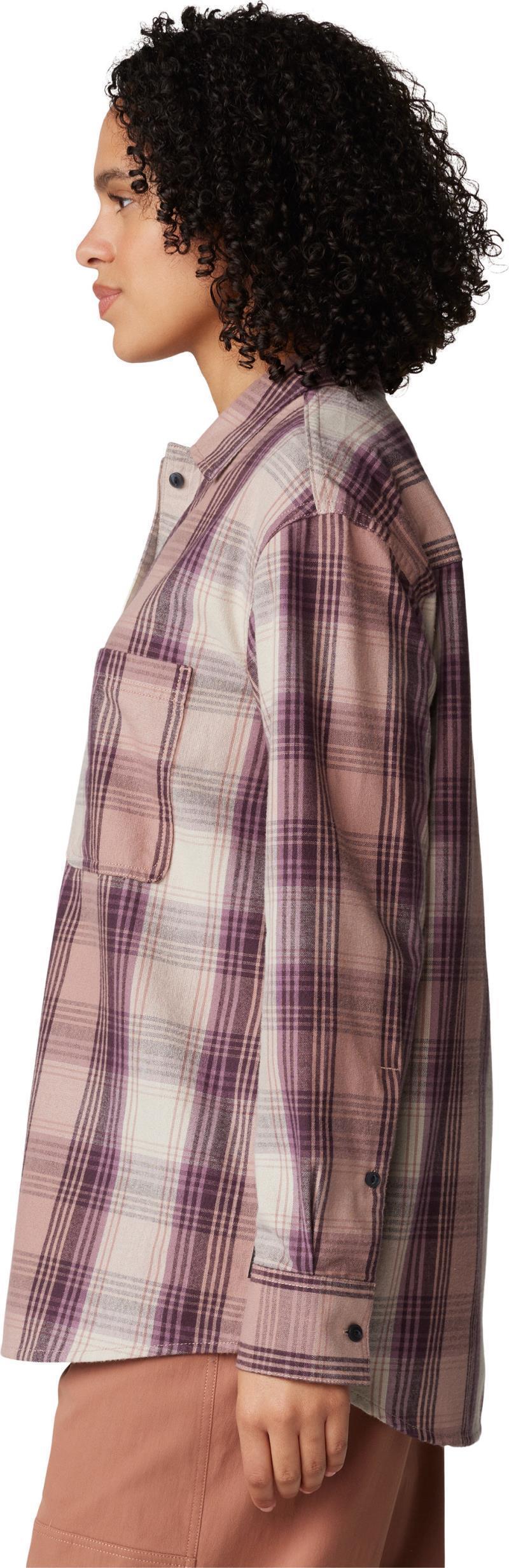 Dolores Flannel LS Shirt - Womens - Smoky Quartz Starlights Plaid 5