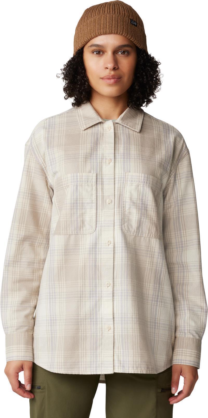 Dolores Flannel LS Shirt - Womens - Wild Oyster Starlights Plaid 1