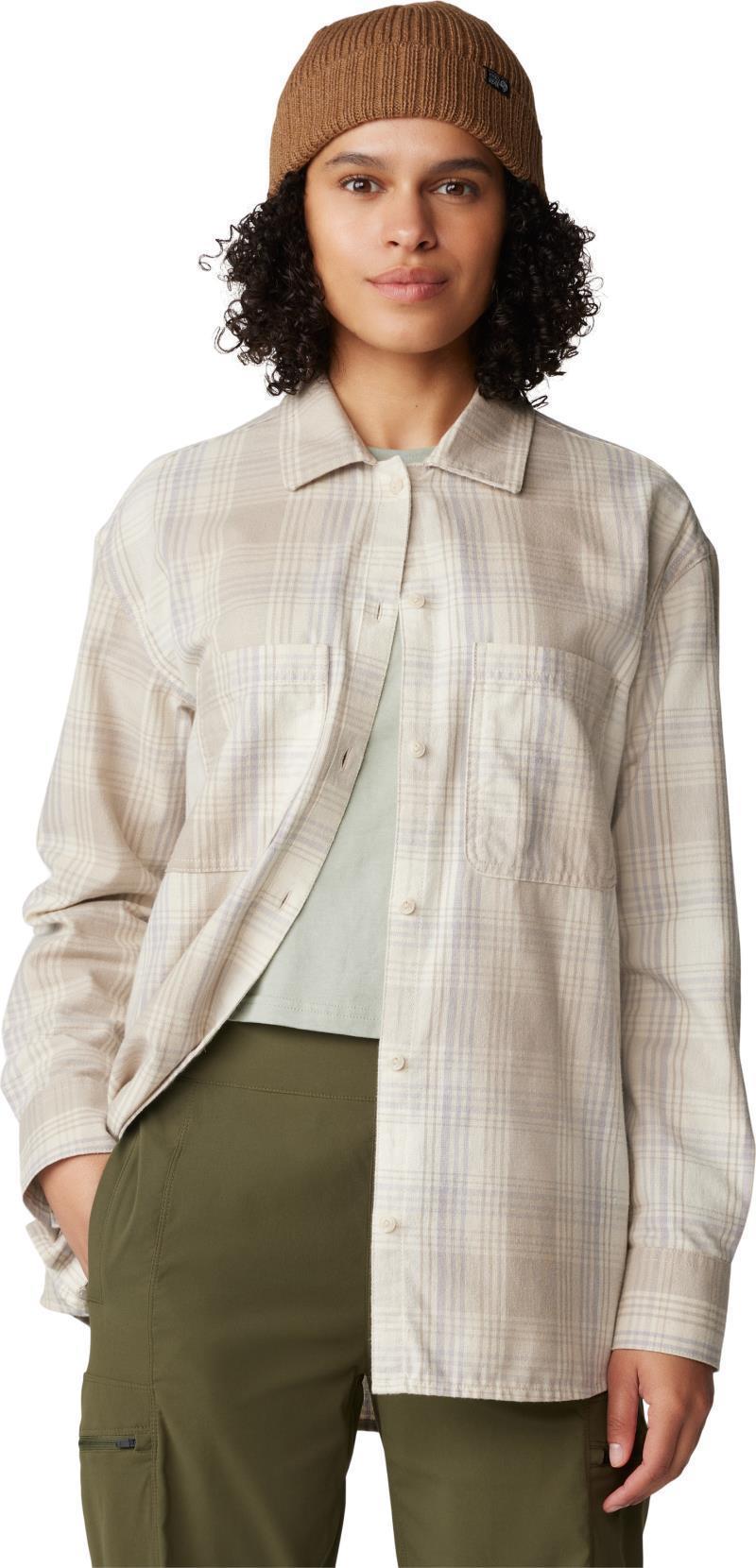 Dolores Flannel LS Shirt - Womens - Wild Oyster Starlights Plaid 3