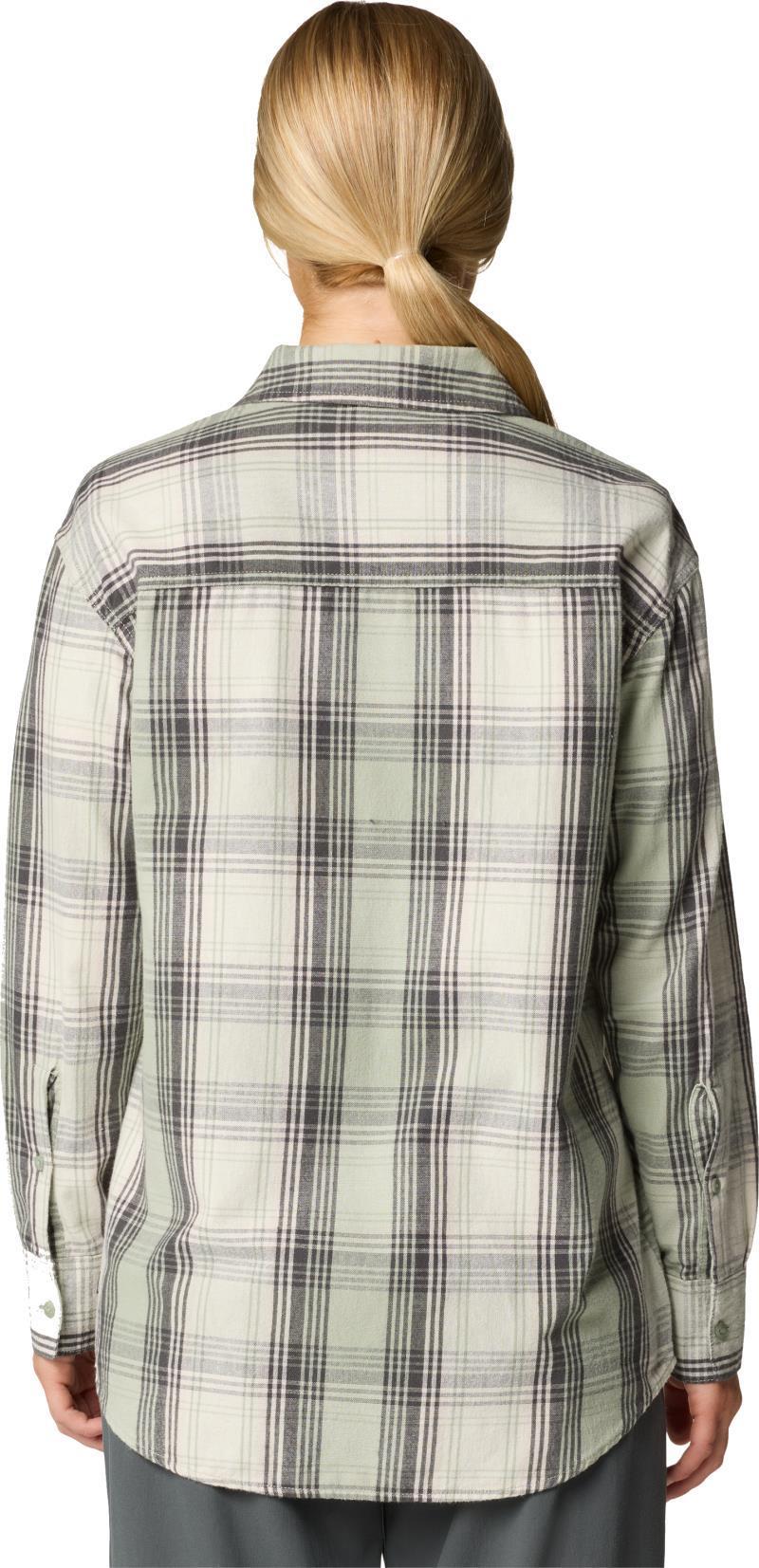 Dolores Flannel LS Shirt - Womens - white sage starlights plaid 1