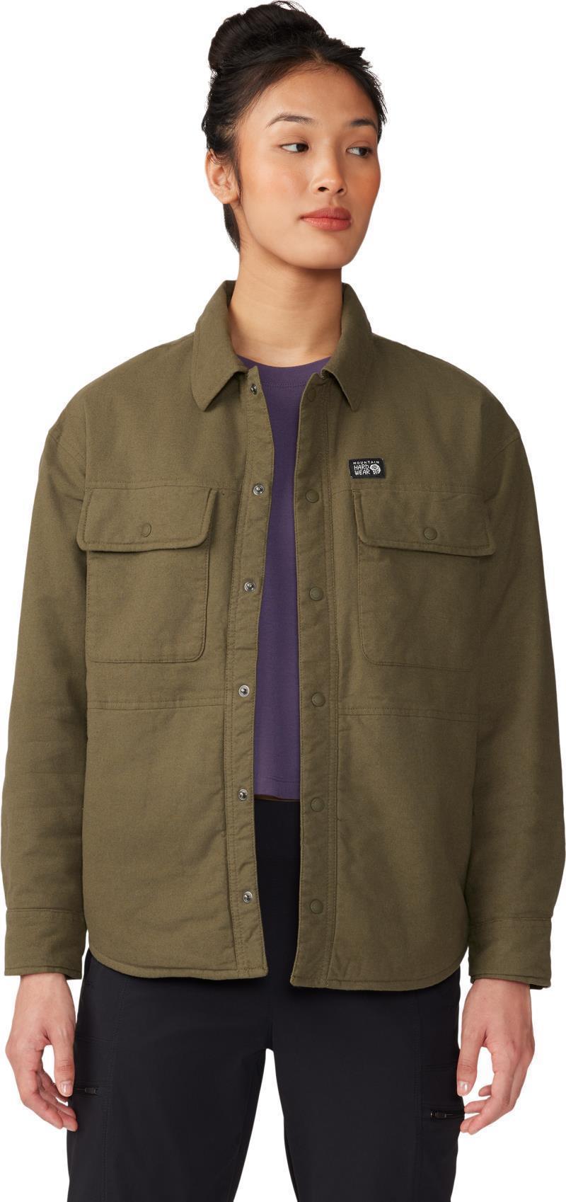 Dolores Insulated Flannel Shacket - Womens - Dark Pine 3