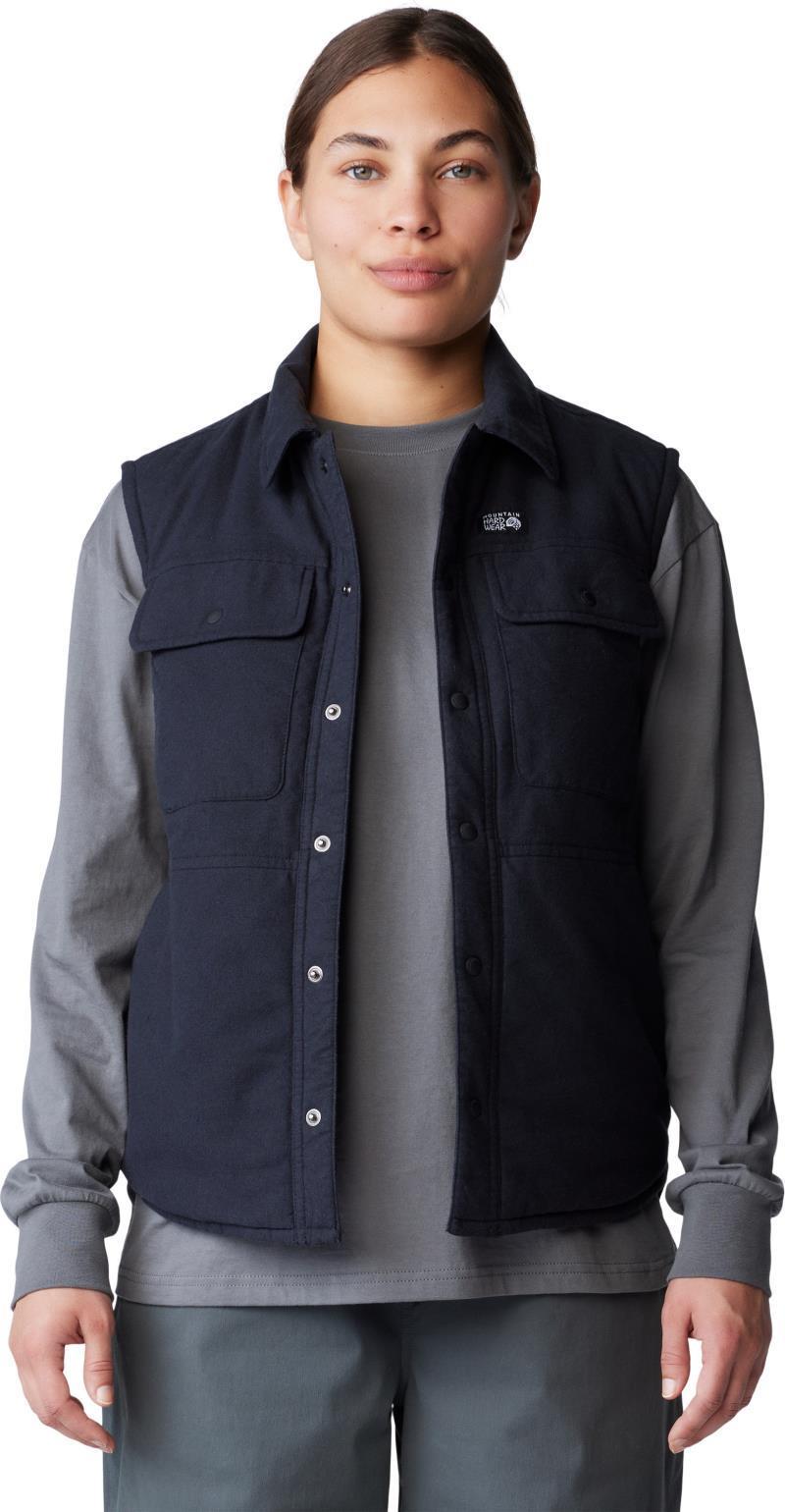 Dolores Insulated Flannel Vest - Womens - black 1