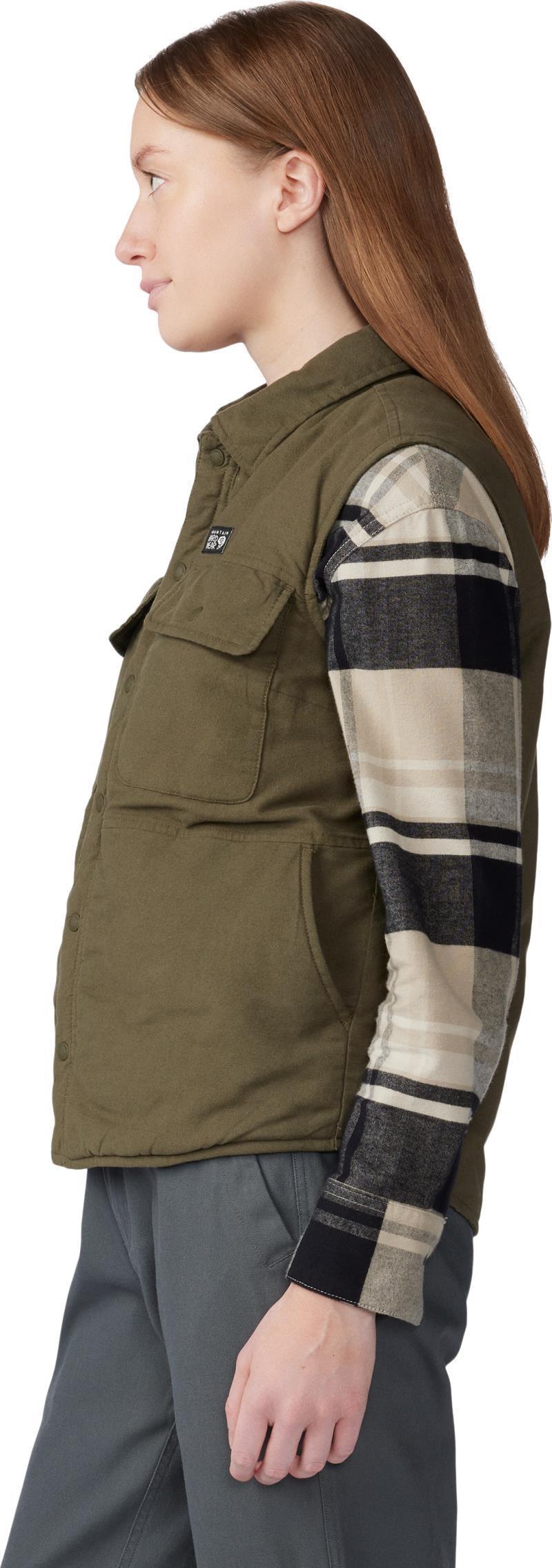 Dolores Insulated Flannel Vest - Womens - dark pine 1