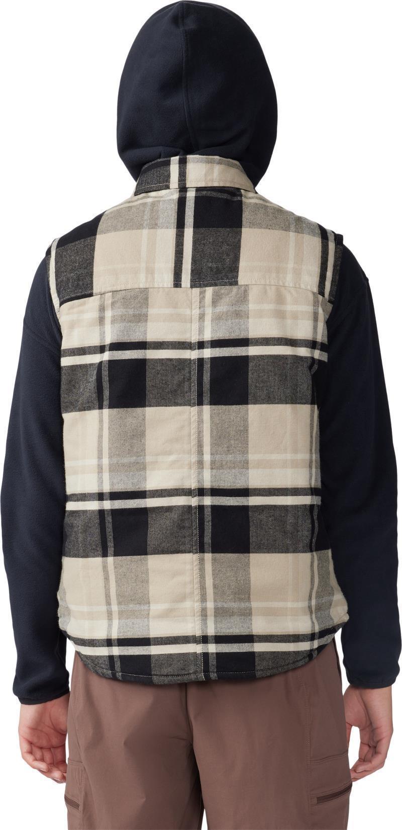 Dolores Insulated Flannel Vest - Womens - oyster shell 1