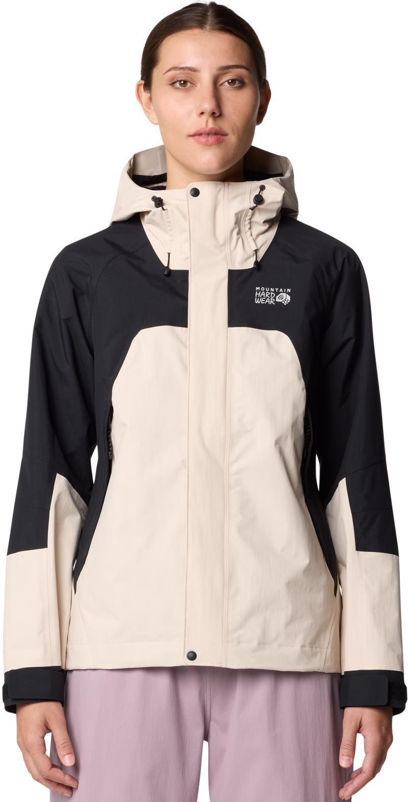 Dry Times Hooded Jacket - Womens - talc / black 1