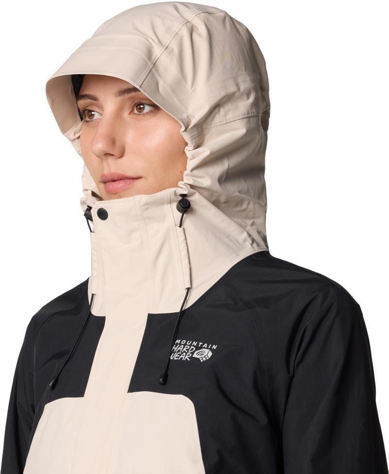 Dry Times Hooded Jacket - Womens - talc / black 1