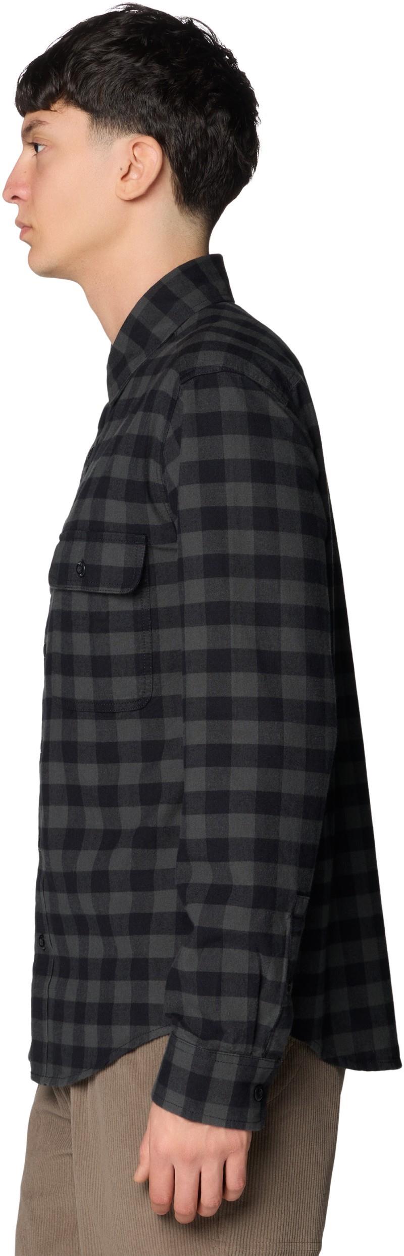 Dusk Creek LS Flannel Shirt - Mens - black mini buffalo check 1