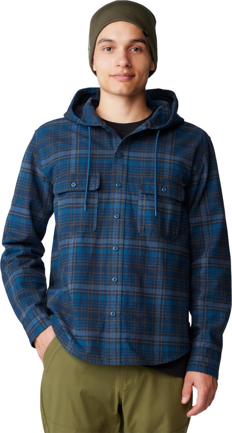 Dusk Creek LS Hooded Shirt - Mens - Dark Caspian Bowline Plaid 3