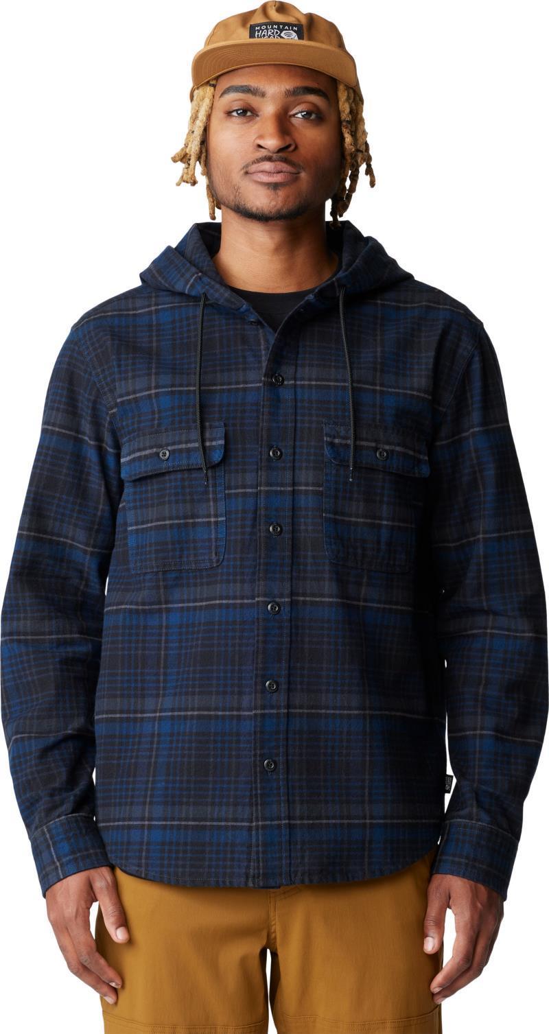Dusk Creek LS Hooded Shirt - Mens - Dark Storm Bowline Plaid 1