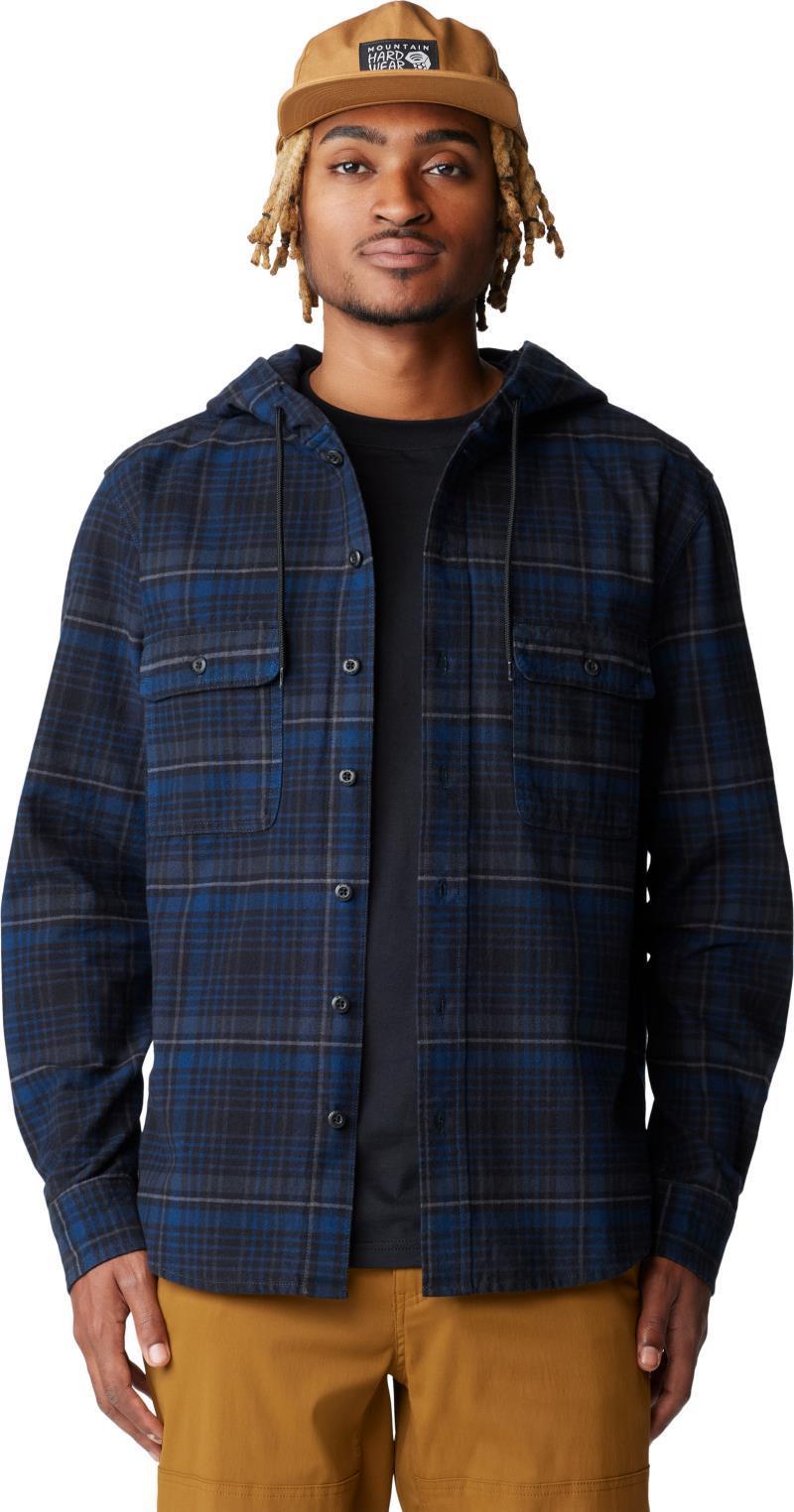 Dusk Creek LS Hooded Shirt - Mens - Dark Storm Bowline Plaid 3