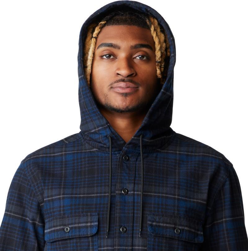 Dusk Creek LS Hooded Shirt - Mens - Dark Storm Bowline Plaid 6
