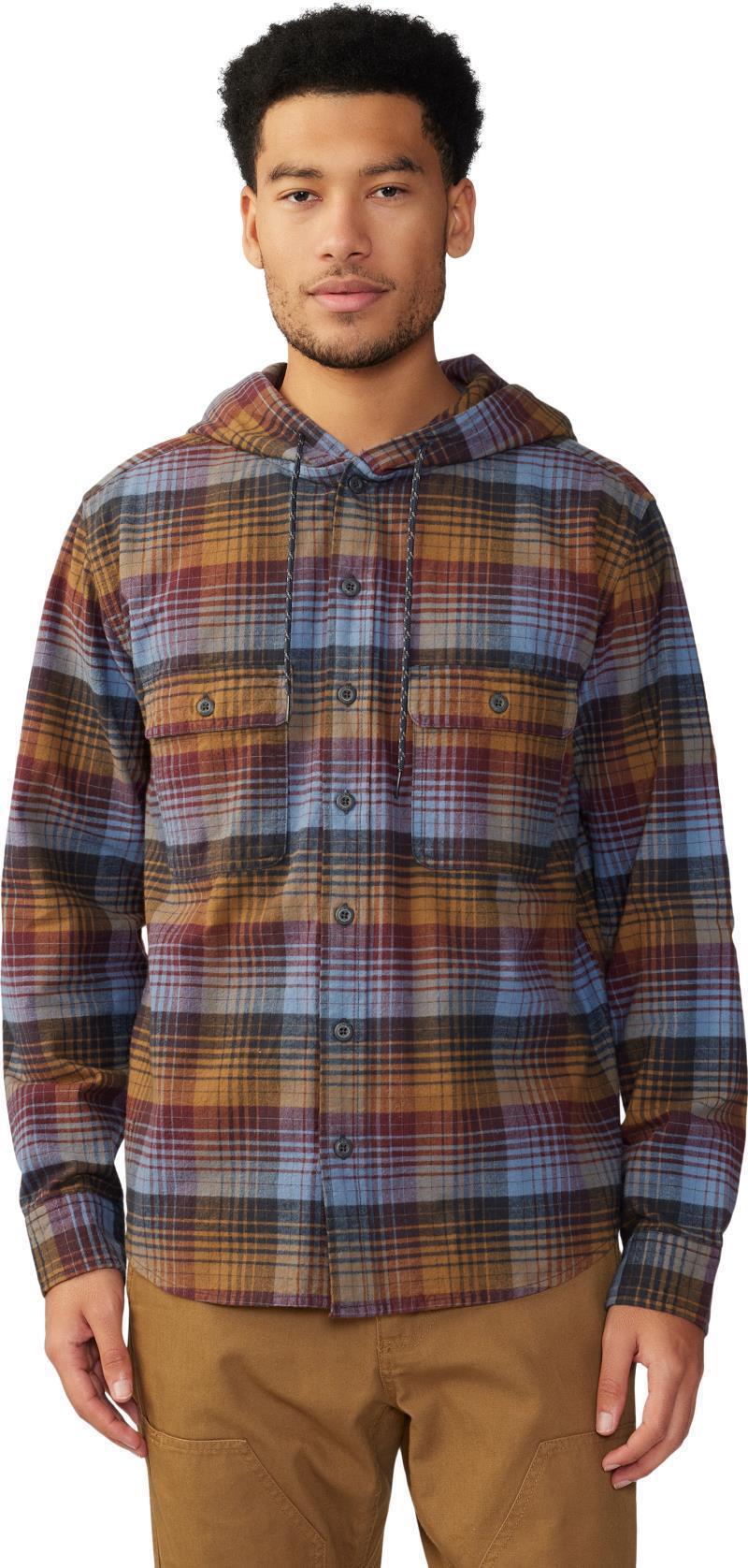 Dusk Creek LS Hooded Shirt - Mens - Washed Raisin Glass House Plaid 1