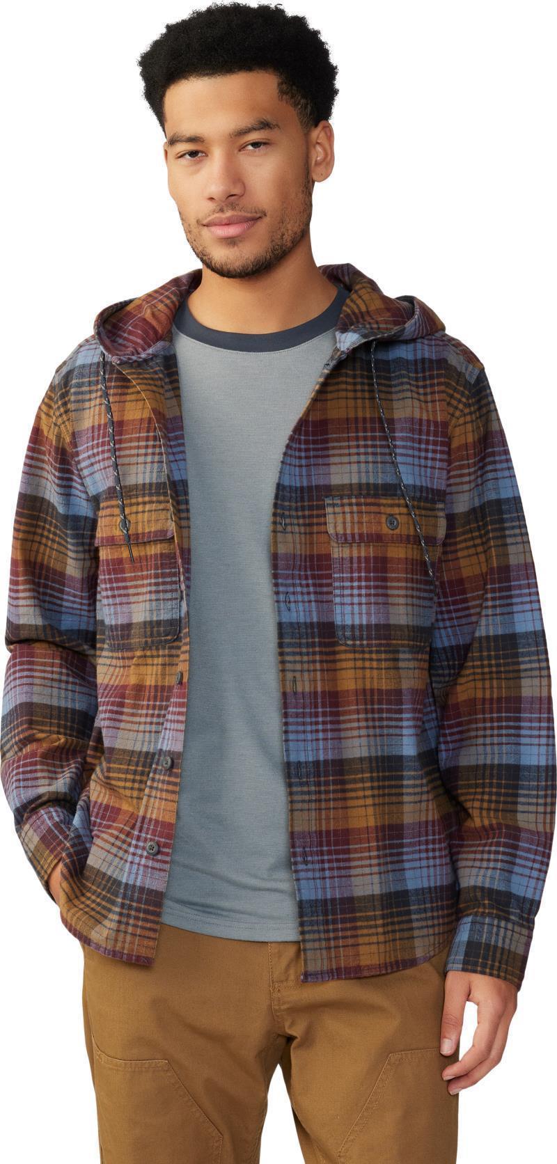 Dusk Creek LS Hooded Shirt - Mens - Washed Raisin Glass House Plaid 2