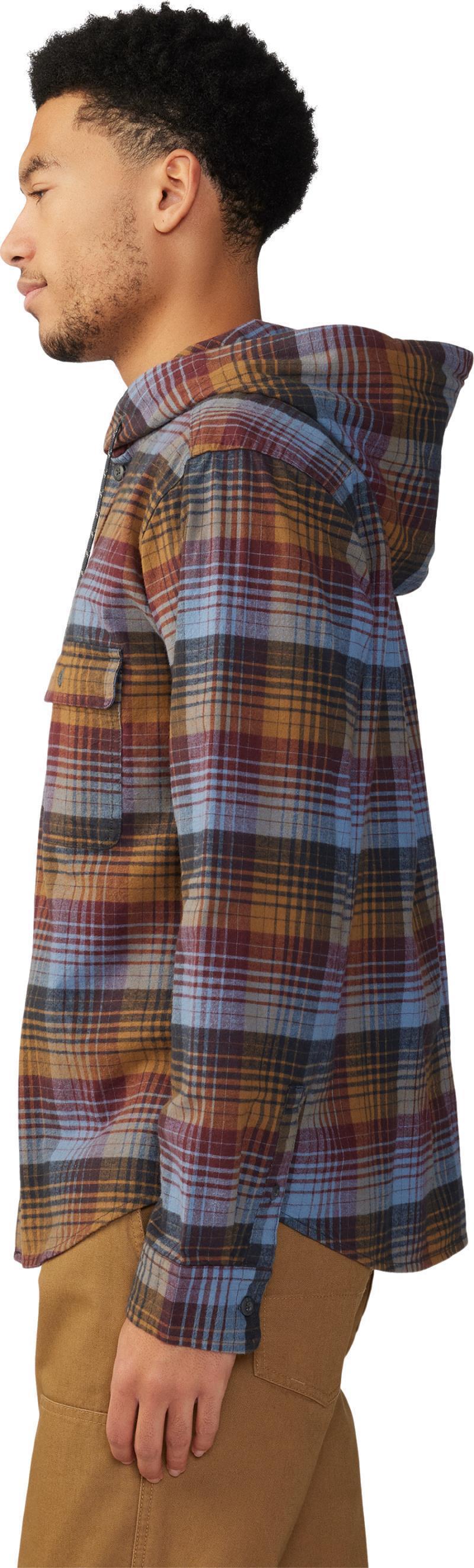 Dusk Creek LS Hooded Shirt - Mens - Washed Raisin Glass House Plaid 3