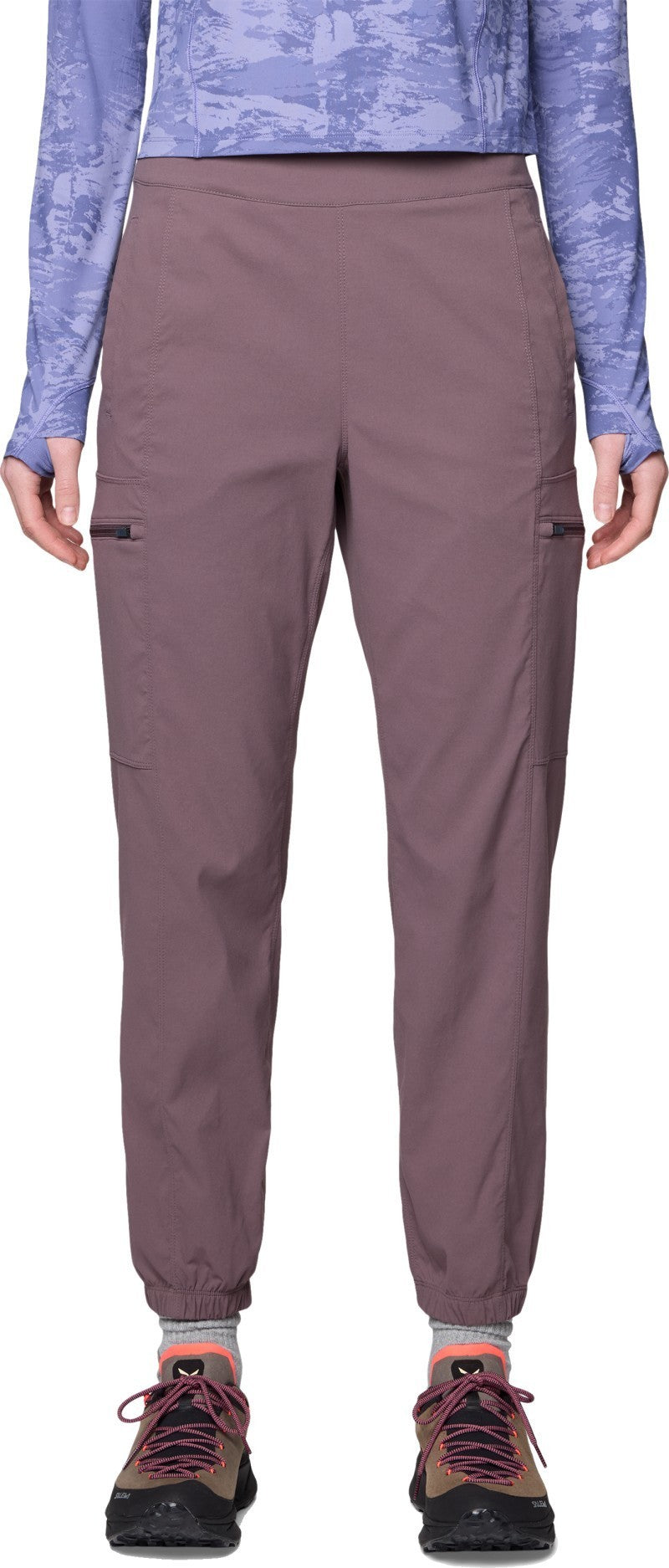 Dynama High Rise Utility Joggers - Womens - purple sage 1