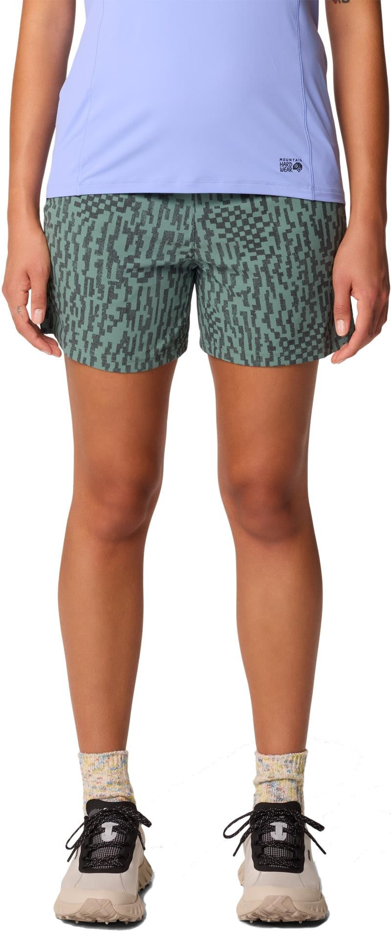 Dynama Shorts - Womens - blue pine digidaze print 1