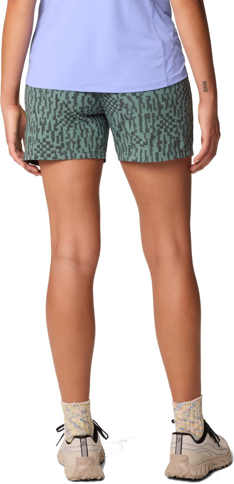 Dynama Shorts - Womens - blue pine digidaze print 1