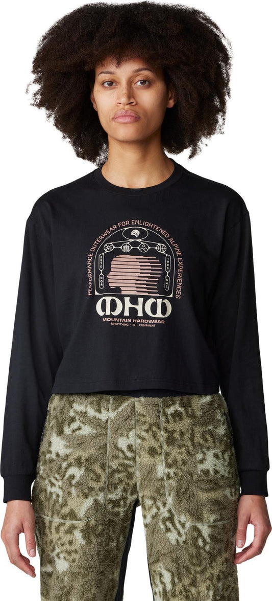 Experiences Boxy Crop LS - Womens - Black 1